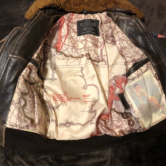 Top Gun Original PU Aviator leather Bomber - Picture 4 of 7